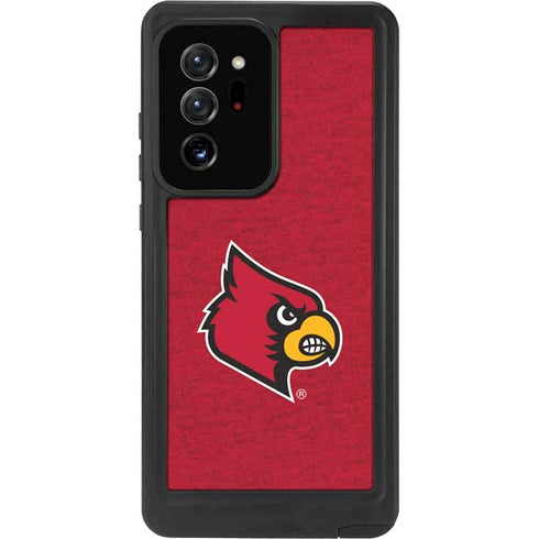 University of Louisville Red Background Galaxy Note20 Ultra 5G Waterproof Case